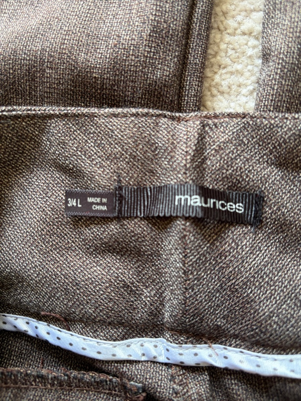 NWT Maurices Brown I Am Smart Boot Dress Pant Womans Size 3/4L - Picture 9 of 10